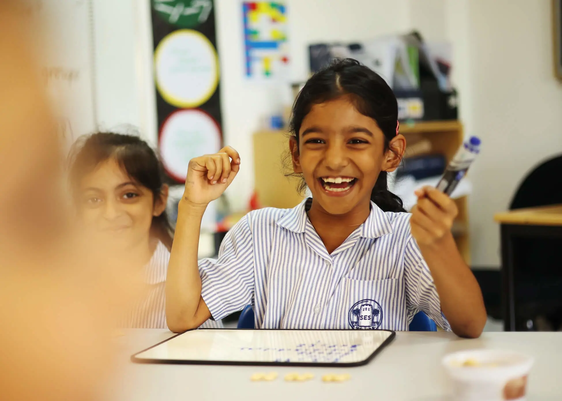 Child in class at SES
